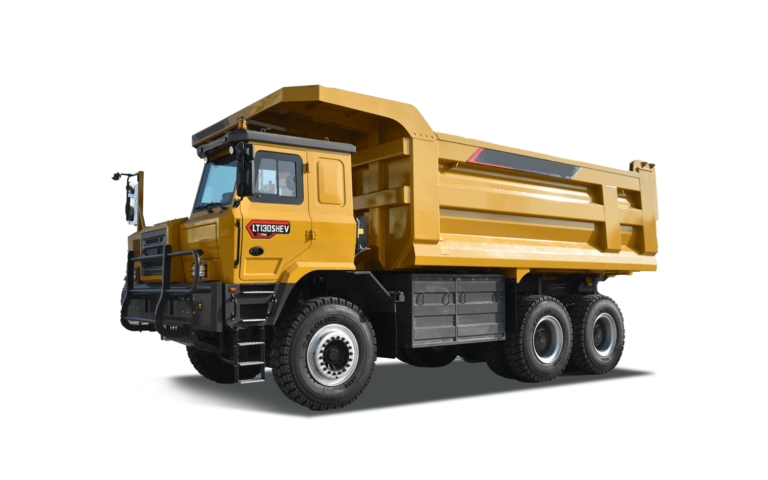 wt130 mining truck white background